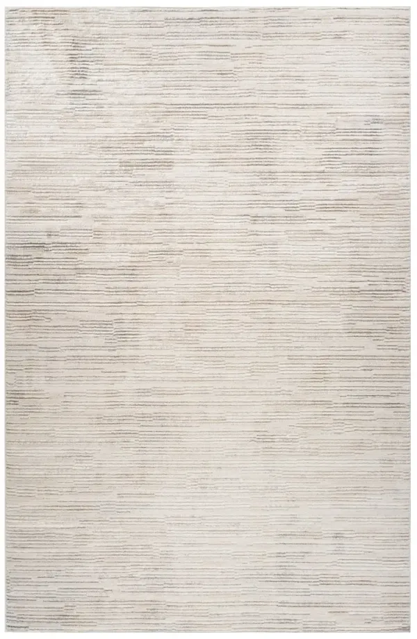 5' x 8' Geometric Distressed Area Rug - Gray And Beige