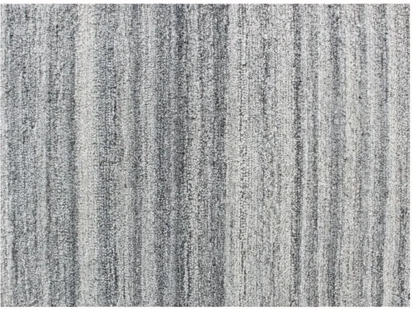 5' x 8' Abstract Hand Tufted Non Skid Area Rug - Gray