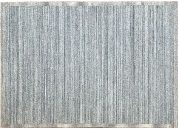 5' x 8' Abstract Hand Tufted Non Skid Area Rug - Silver