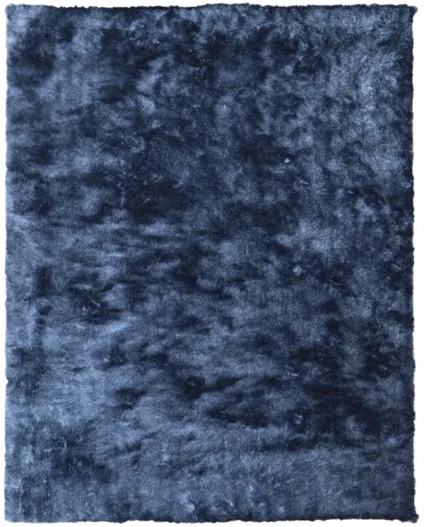 2' x 3' Shag Hand Tufted Polyester Area Rug - Blue