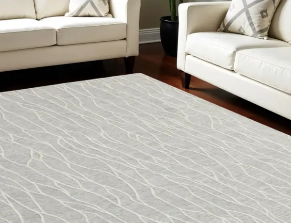 12' x 15' Wool Abstract Hand Tufted Area Rug - Gray And Ivory