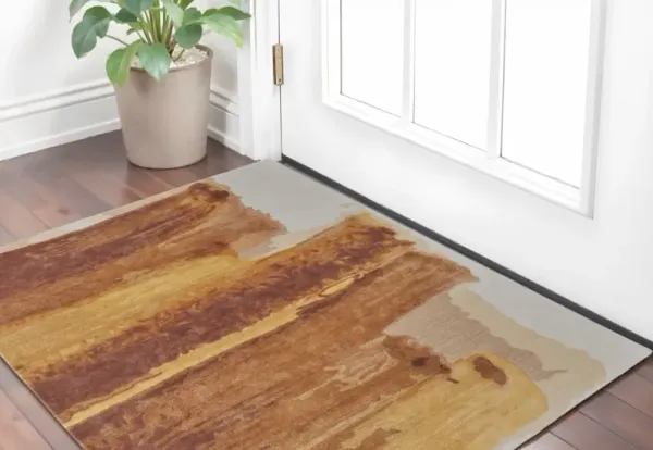 2' x 3' Abstract Hand Tufted Area Rug - Red