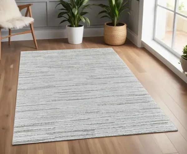 3.9' x 5.6' Abstract Area Rug - Gray