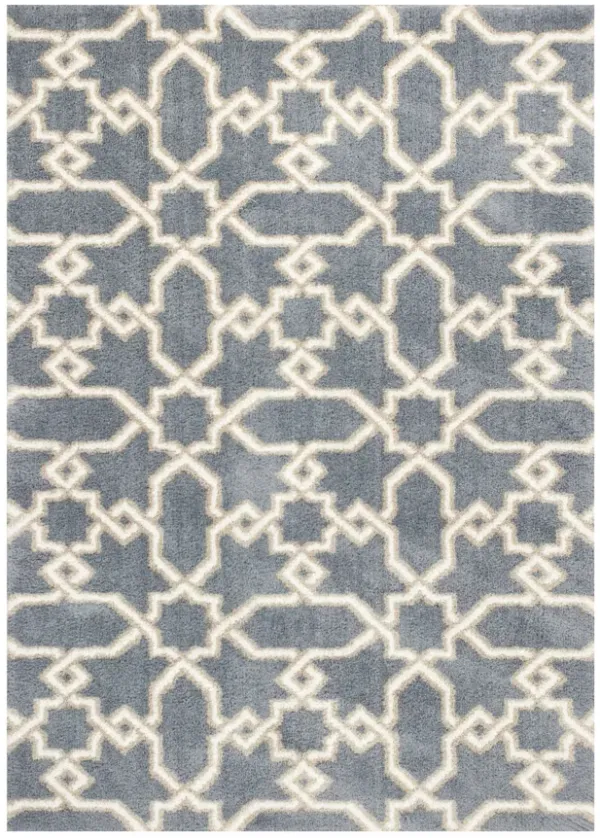 7' x 10' Microfiber Area Rug - Slate Blue