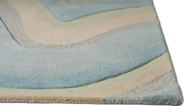8' x 10.5' 6 Wool Area Rug - Ocean