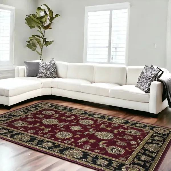 7' x 10' Polypropylene Area Rug - Red Or Black
