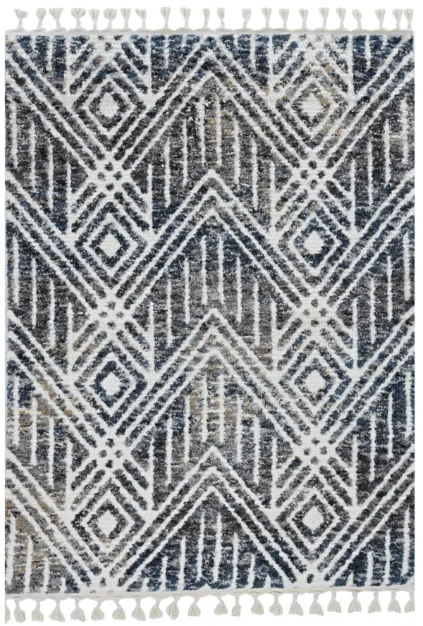 3.3' x 4.9' Area Rug - Gray And Ivory