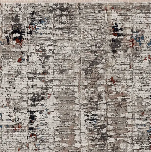 4' x 5' Abstract Area Rug - Beige Or Gray