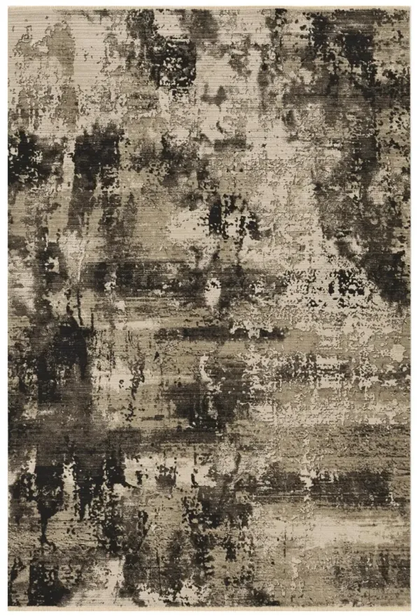 4' x 5' Abstract Area Rug - Ivory Or Charcoal