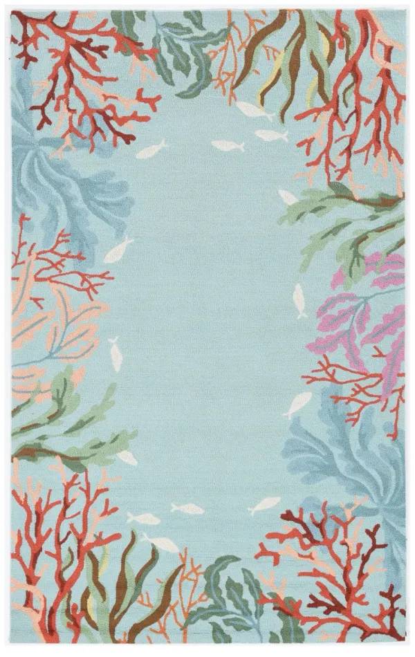 3' x 5' Reef Area Rug - Blue Coral