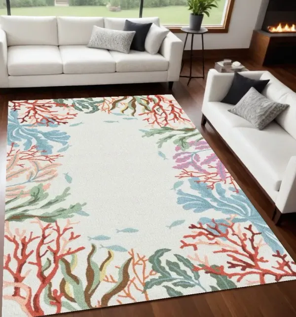 60 x 90 Polyester Rug - Ivory