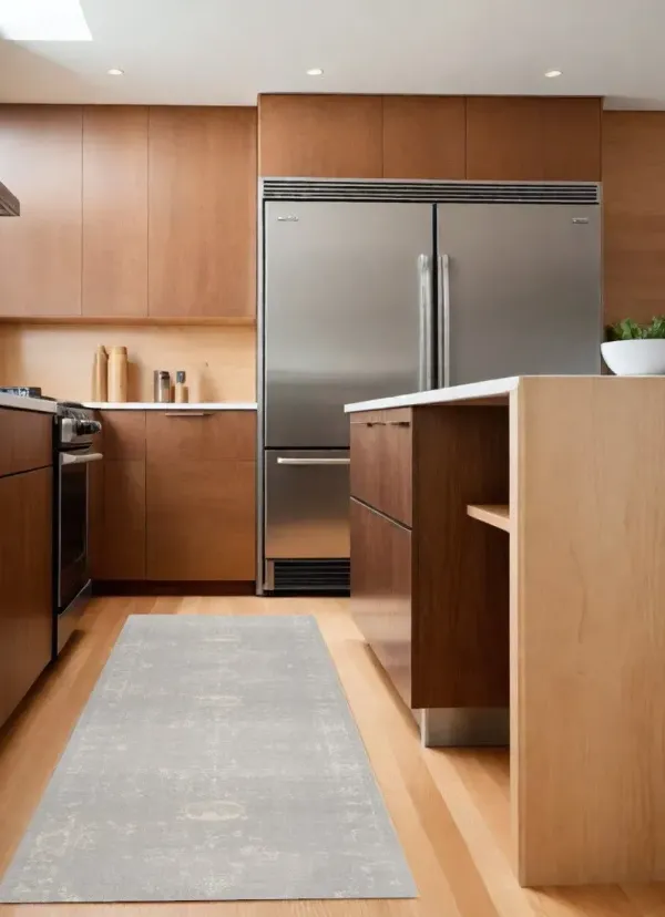 2' x 8' Modern Distressed Runner Rug - Gray