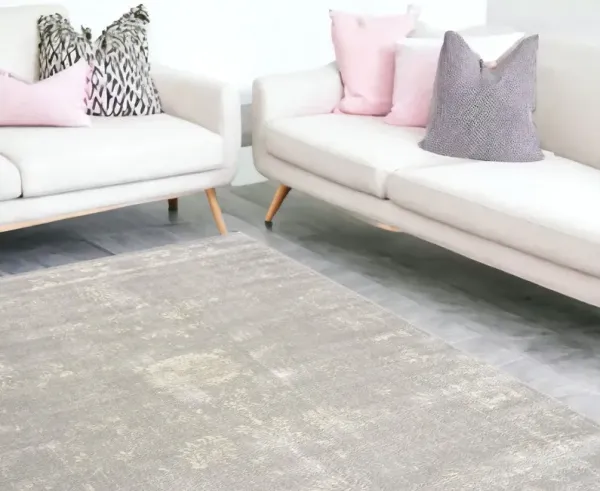 8' x 11' Modern Distressed Area Rug - Gray