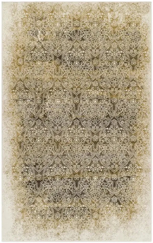 5' x 8' Medallion Stain Resistant Area Rug - Camel
