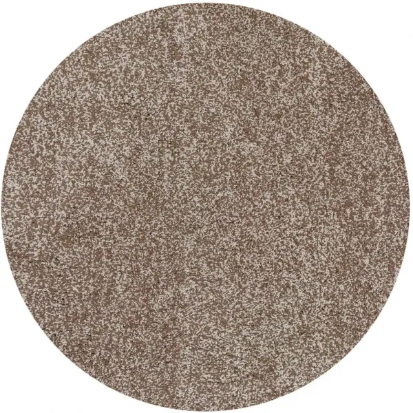 6' Round Heather Plain Indoor Area Rug - Beige