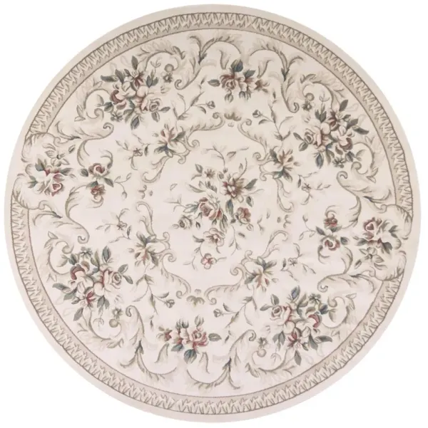 8' Round Polypropylene Area Rug - Ivory