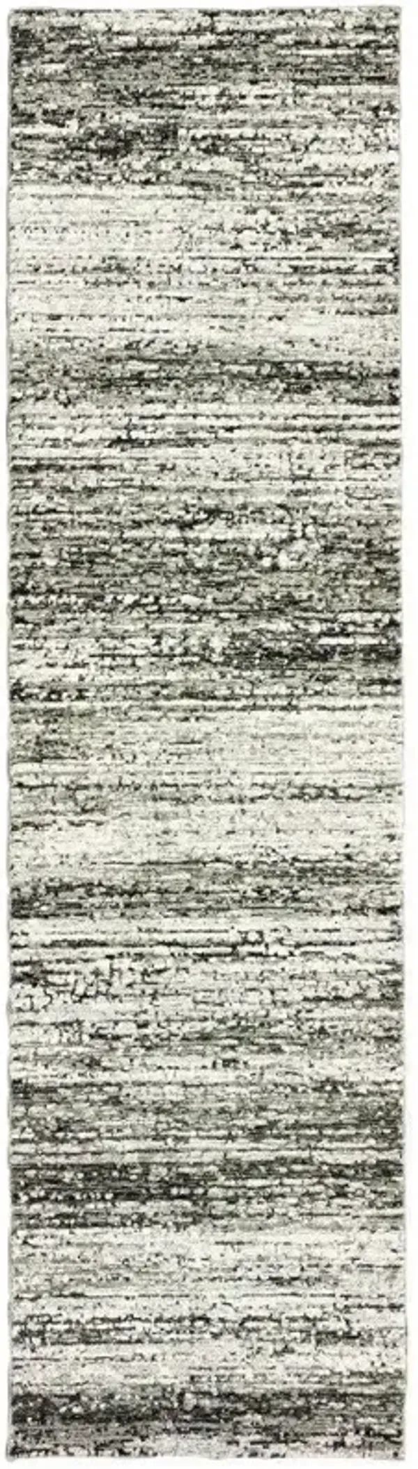 12' Abstract Runner Rug - Ash And Slate