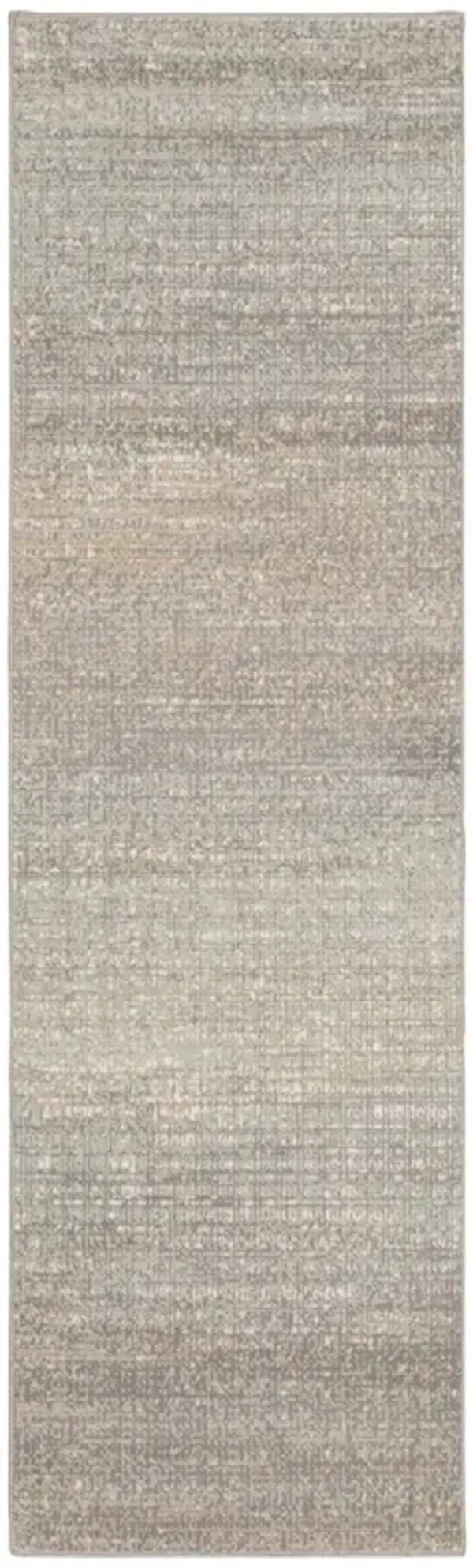 7' Abstract Confetti Indoor Runner Rug - Gray Green