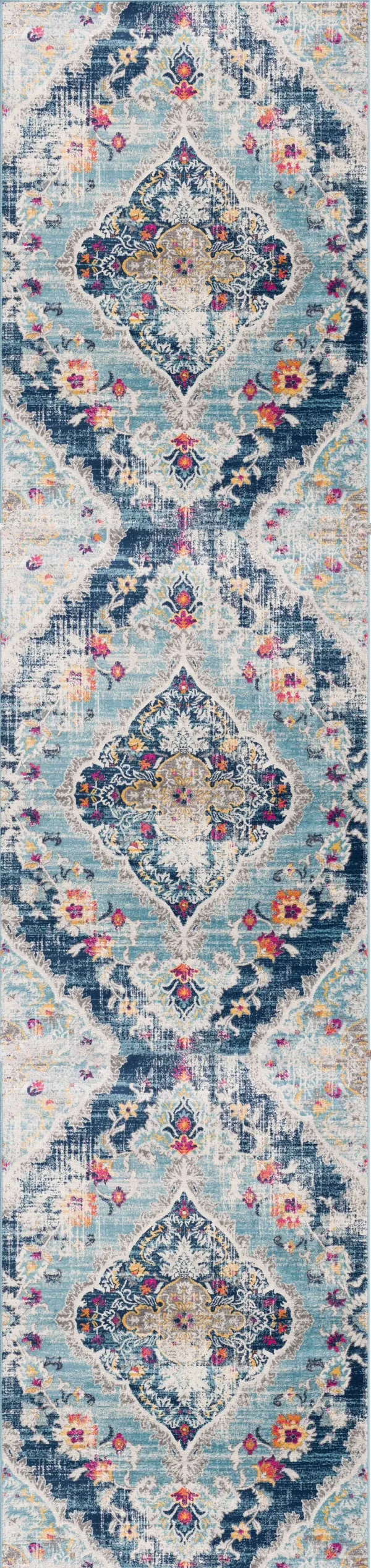 2' x 6' Oriental Area Rug - Blue