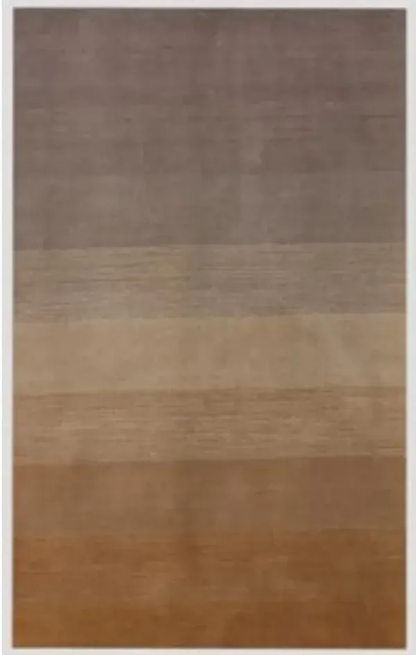 5' x 8' Ombre Hand Loomed Area Rug - Gold And Rust