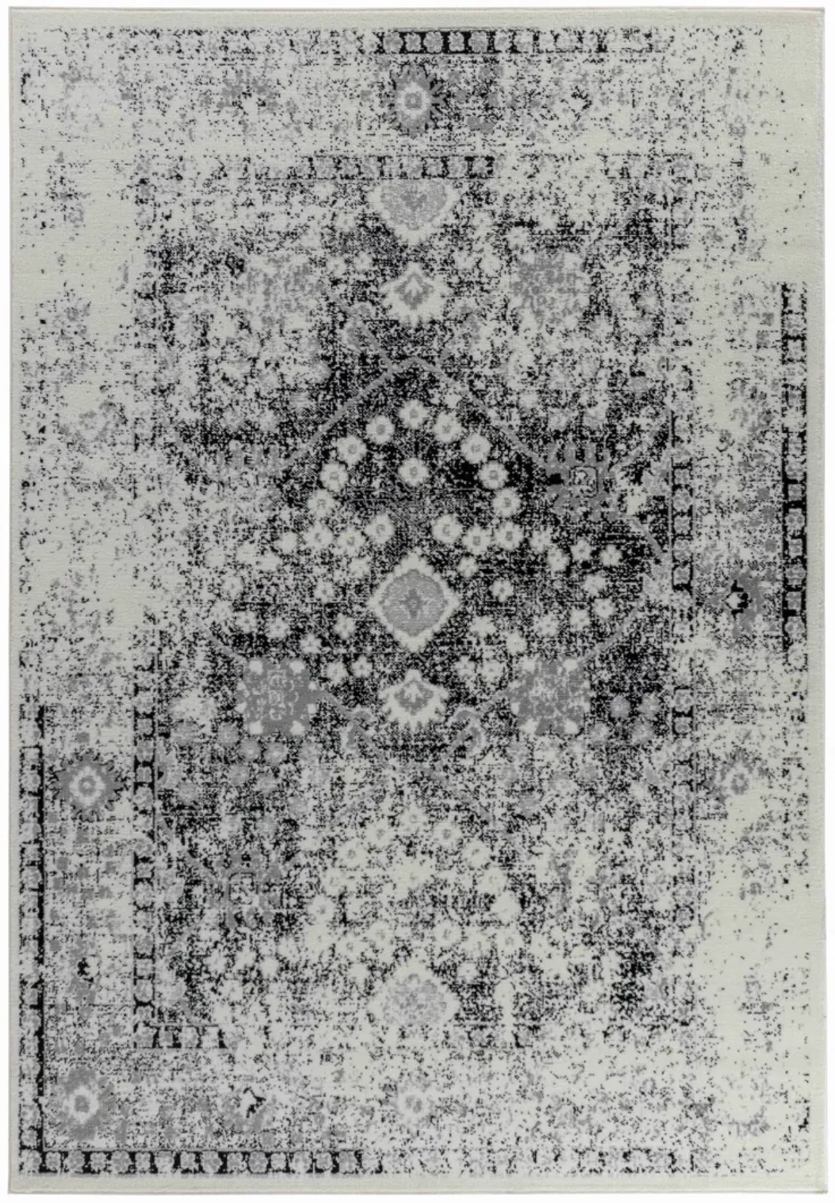 8' x 11' Oriental Area Rug - Black