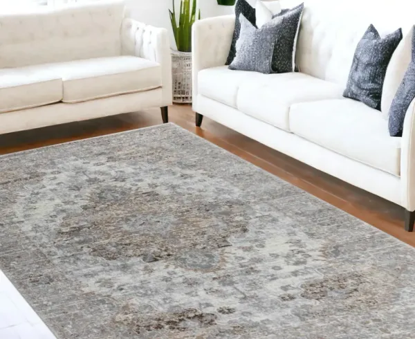 8' x 11' Oriental Area Rug - Brown