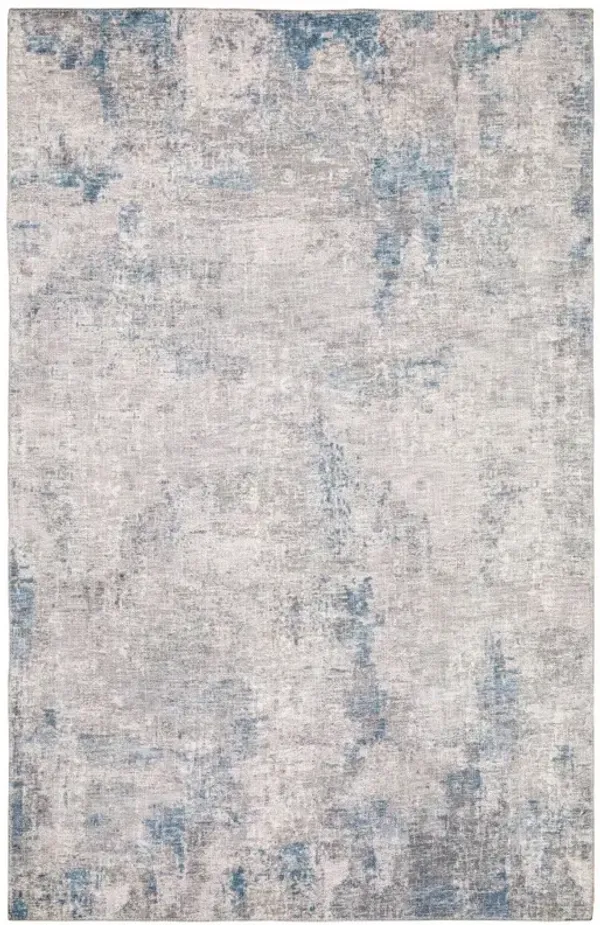 9' x 12' Abstract Power Loom Stain Resistant Area Rug - Gray And Blue