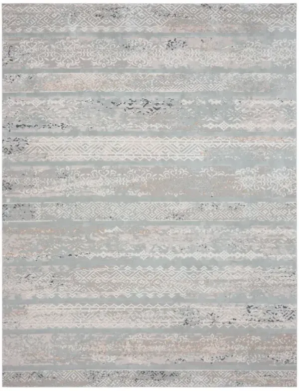 5' x 8' Abstract Distressed Area Rug - Blue