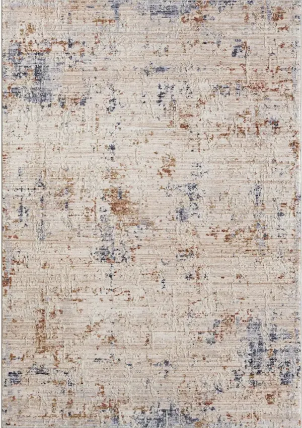 10' x 14' Abstract Area Rug - Ivory And Blue