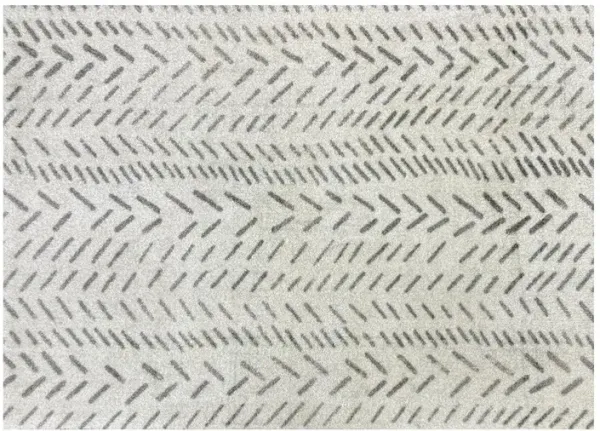 2' x 3' Abstract Machine Tufted Area Rug With UV Protection - Taupe