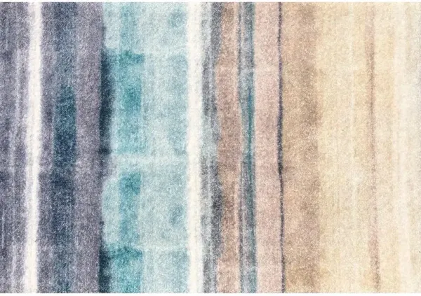 2' x 3' Washable Area Rug With UV Protection - Turquoise Ombre