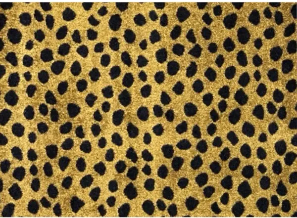 2' x 3' Leopard Print Washable Area Rug With UV Protection - Bronze