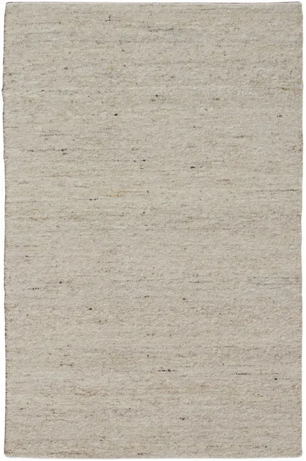 8' x 10' Wool Hand Woven Area Rug - White