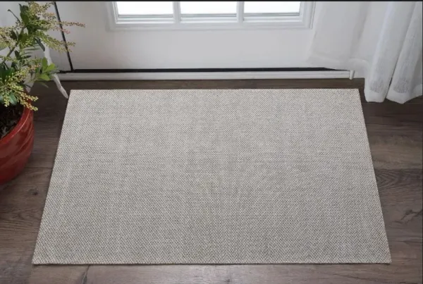 2' x 3' Wool Hand Woven Area Rug - Beige