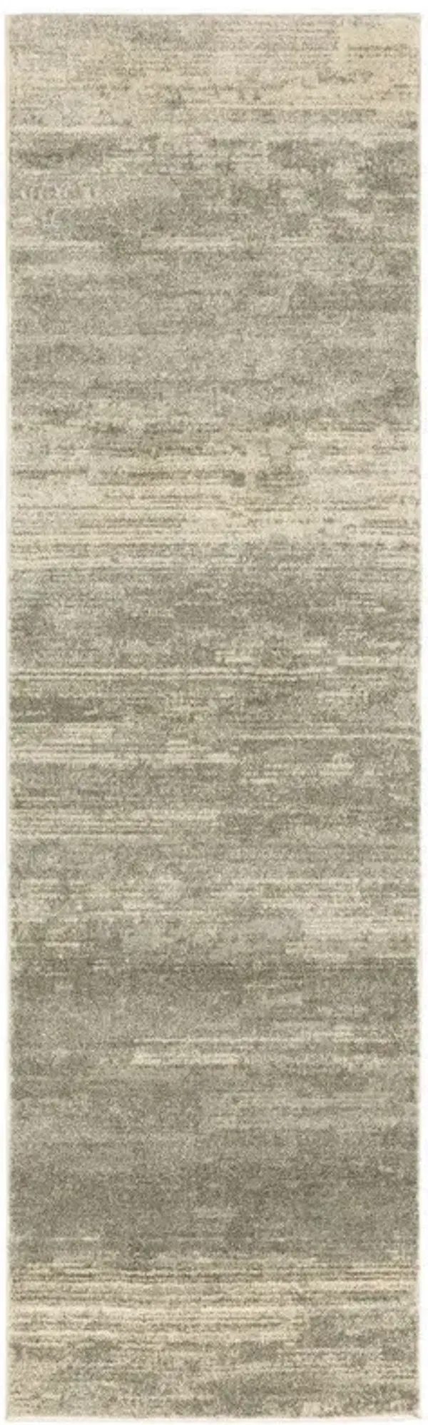 2' x 8' Abstract Power Loom Stain Resistant Runner Rug - Gray Beige And Tan