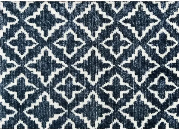 2' x 3' Moroccan Machine Tufted Area Rug With UV Protection - Navy Blue