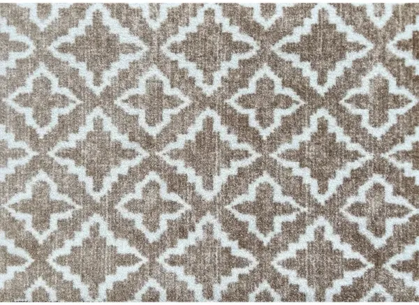2' x 3' Machine Tufted Area Rug With UV Protection - Sand Moroccan