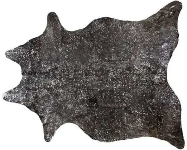 5' x 7' Cowhide Hand Knotted Area Rug - Brown And Silver