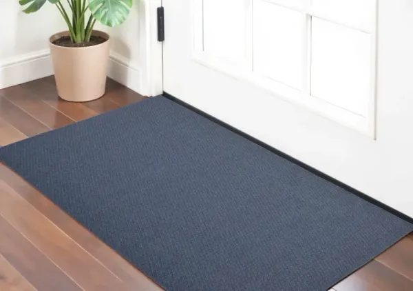 2' x 3' Hand Woven Polypropylene Area Rug - Blue