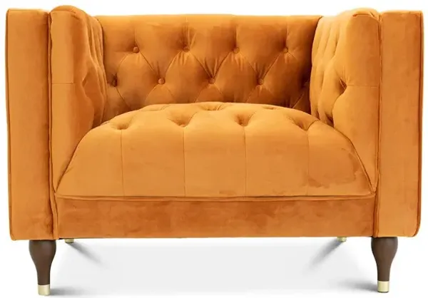 Evelyn - Modern Tufted Back Velvet Lounge Chair