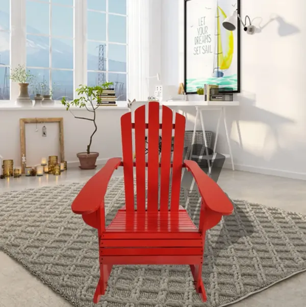 Reclining Outdoor Rocking Adirondack Chair