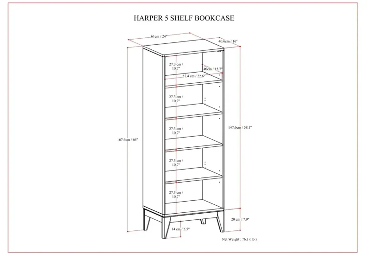 Harper - Handcrafted Bookcase With Storage