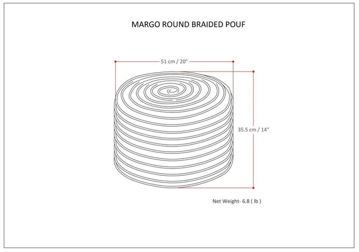 Margo - Handcrafted Round Pouf