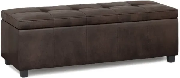 Castleford - Storage Ottoman - Distressed Brown