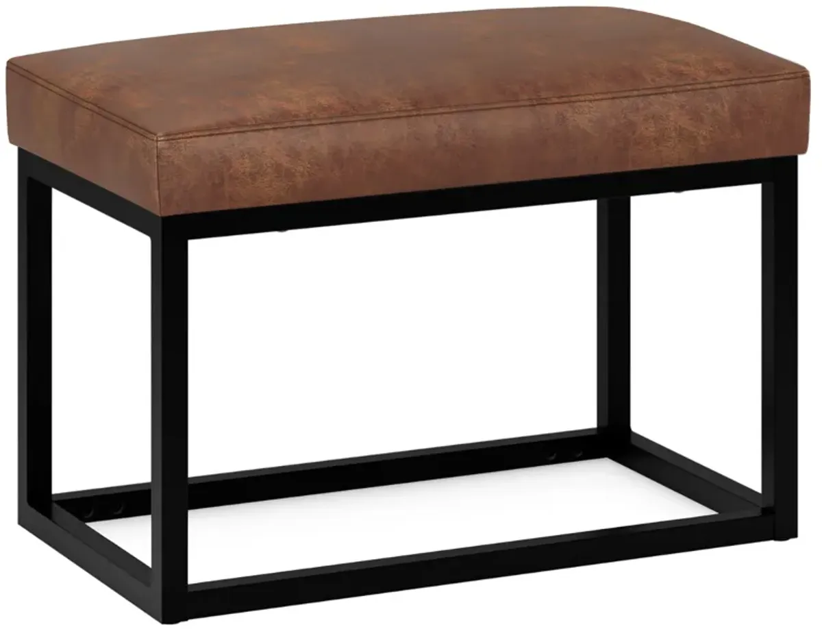 Reynolds - Small Bench - Distressed Saddle Brown