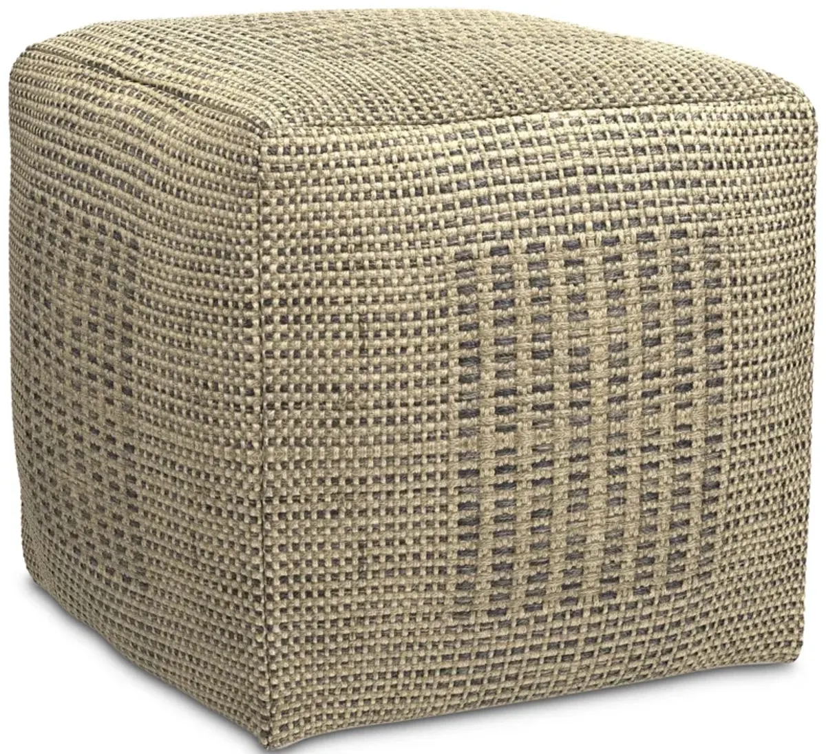 Delilah - Square Woven Pouf - Natural