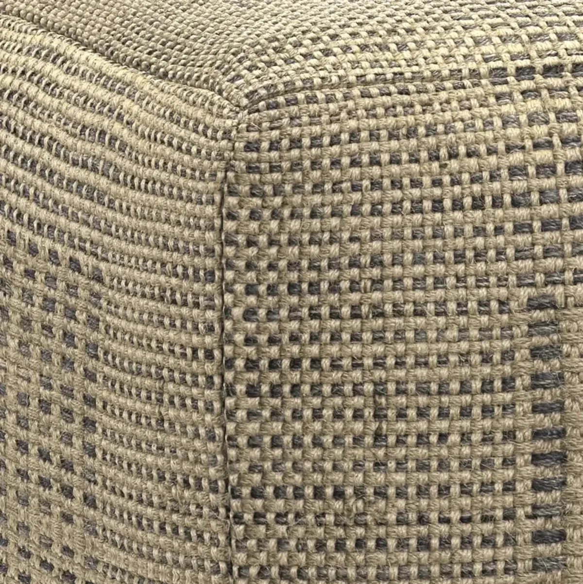 Delilah - Square Woven Pouf - Natural