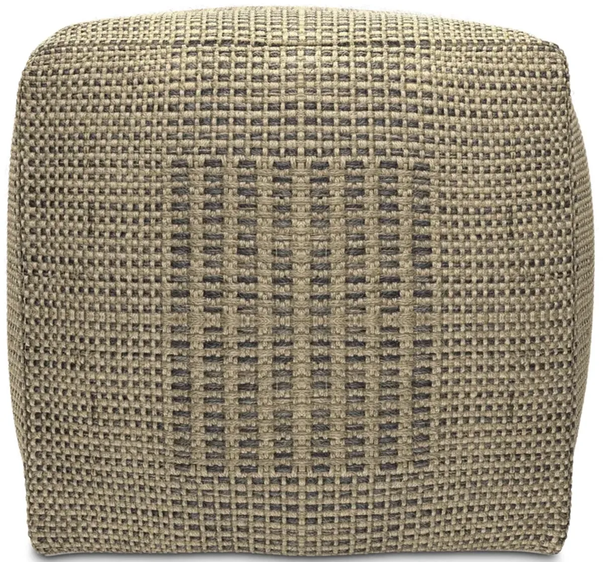 Delilah - Square Woven Pouf - Natural