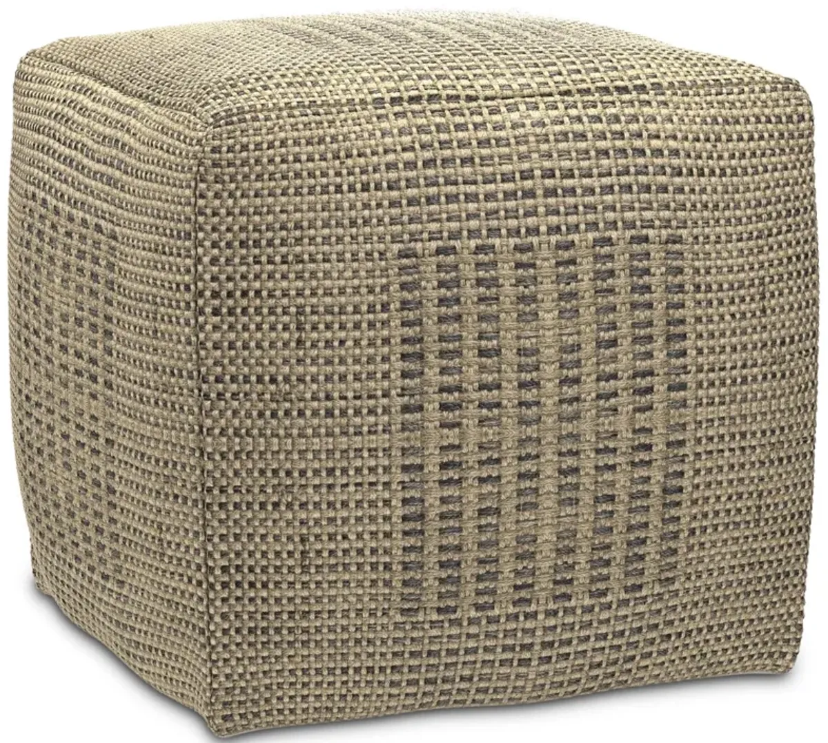 Delilah - Square Woven Pouf - Natural