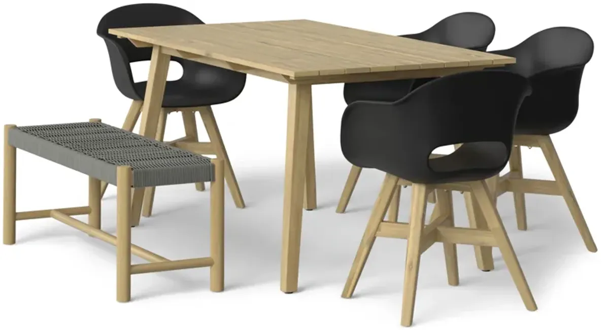 Kona - 6 Piece Contemporary Outdoor Dining Set